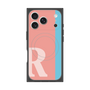 プレミアムスクエアケース with MagSafe［ オリジナル - initial color line - R pink ］