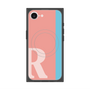 プレミアムスクエアケース with MagSafe［ オリジナル - initial color line - R pink ］