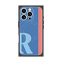 プレミアムスクエアケース with MagSafe［ オリジナル - initial color line - R blue ］
