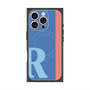プレミアムスクエアケース with MagSafe［ オリジナル - initial color line - R blue ］
