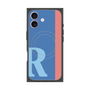 プレミアムスクエアケース with MagSafe［ オリジナル - initial color line - R blue ］
