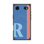 プレミアムスクエアケース with MagSafe［ オリジナル - initial color line - R blue ］