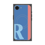 プレミアムスクエアケース with MagSafe［ オリジナル - initial color line - R blue ］