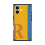 プレミアムスクエアケース with MagSafe［ オリジナル - initial color line - R orange ］