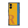 プレミアムスクエアケース with MagSafe［ オリジナル - initial color line - R orange ］