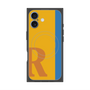 プレミアムスクエアケース with MagSafe［ オリジナル - initial color line - R orange ］