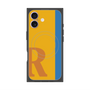プレミアムスクエアケース with MagSafe［ オリジナル - initial color line - R orange ］