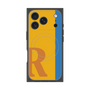 プレミアムスクエアケース with MagSafe［ オリジナル - initial color line - R orange ］