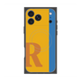 プレミアムスクエアケース with MagSafe［ オリジナル - initial color line - R orange ］