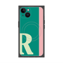 プレミアムスクエアケース with MagSafe［ オリジナル - initial color line - R green ］