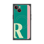 プレミアムスクエアケース with MagSafe［ オリジナル - initial color line - R green ］