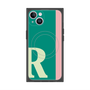 プレミアムスクエアケース with MagSafe［ オリジナル - initial color line - R green ］