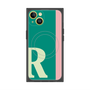 プレミアムスクエアケース with MagSafe［ オリジナル - initial color line - R green ］