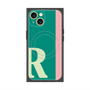 プレミアムスクエアケース with MagSafe［ オリジナル - initial color line - R green ］