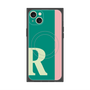 プレミアムスクエアケース with MagSafe［ オリジナル - initial color line - R green ］