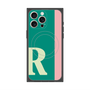 プレミアムスクエアケース with MagSafe［ オリジナル - initial color line - R green ］