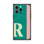 プレミアムスクエアケース with MagSafe［ オリジナル - initial color line - R green ］
