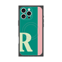プレミアムスクエアケース with MagSafe［ オリジナル - initial color line - R green ］