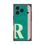プレミアムスクエアケース with MagSafe［ オリジナル - initial color line - R green ］