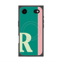 プレミアムスクエアケース with MagSafe［ オリジナル - initial color line - R green ］