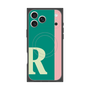 プレミアムスクエアケース with MagSafe［ オリジナル - initial color line - R green ］