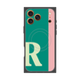 プレミアムスクエアケース with MagSafe［ オリジナル - initial color line - R green ］