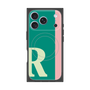 プレミアムスクエアケース with MagSafe［ オリジナル - initial color line - R green ］
