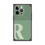 プレミアムスクエアケース with MagSafe［ オリジナル - initial two tone - R green ］