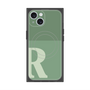 プレミアムスクエアケース with MagSafe［ オリジナル - initial two tone - R green ］