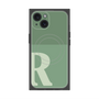 プレミアムスクエアケース with MagSafe［ オリジナル - initial two tone - R green ］