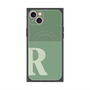 プレミアムスクエアケース with MagSafe［ オリジナル - initial two tone - R green ］