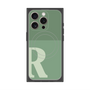 プレミアムスクエアケース with MagSafe［ オリジナル - initial two tone - R green ］