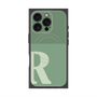 プレミアムスクエアケース with MagSafe［ オリジナル - initial two tone - R green ］