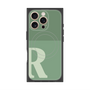 プレミアムスクエアケース with MagSafe［ オリジナル - initial two tone - R green ］