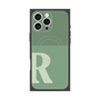 プレミアムスクエアケース with MagSafe［ オリジナル - initial two tone - R green ］