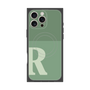 プレミアムスクエアケース with MagSafe［ オリジナル - initial two tone - R green ］