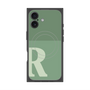プレミアムスクエアケース with MagSafe［ オリジナル - initial two tone - R green ］
