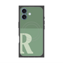 プレミアムスクエアケース with MagSafe［ オリジナル - initial two tone - R green ］