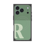プレミアムスクエアケース with MagSafe［ オリジナル - initial two tone - R green ］