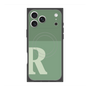 プレミアムスクエアケース with MagSafe［ オリジナル - initial two tone - R green ］