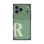 プレミアムスクエアケース with MagSafe［ オリジナル - initial two tone - R green ］