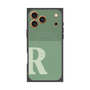 プレミアムスクエアケース with MagSafe［ オリジナル - initial two tone - R green ］