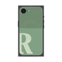 プレミアムスクエアケース with MagSafe［ オリジナル - initial two tone - R green ］