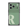プレミアムスクエアケース with MagSafe［ オリジナル - initial two tone - R green ］