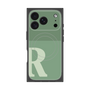 プレミアムスクエアケース with MagSafe［ オリジナル - initial two tone - R green ］