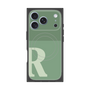 プレミアムスクエアケース with MagSafe［ オリジナル - initial two tone - R green ］