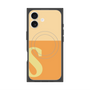 プレミアムスクエアケース with MagSafe［ オリジナル - initial two tone - S orange ］