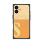 プレミアムスクエアケース with MagSafe［ オリジナル - initial two tone - S orange ］