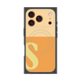 プレミアムスクエアケース with MagSafe［ オリジナル - initial two tone - S orange ］