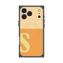 プレミアムスクエアケース with MagSafe［ オリジナル - initial two tone - S orange ］